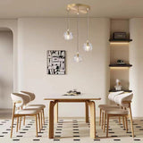 Luxury Crystal Gold Geometric Dining Room Pendant Light Image - 4