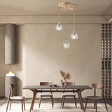 Luxury Crystal Gold Geometric Dining Room Pendant Light Image - 6