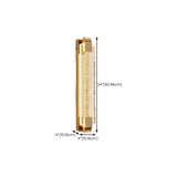 Luxury Crystal Gold Rectangular LED Wall Sconce Image - 20