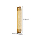 Luxury Crystal Gold Rectangular LED Wall Sconce Image - 21