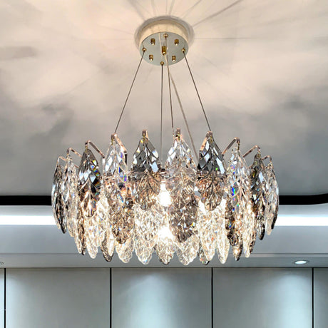 Luxury Crystal Leaf Chandelier for Elegant Interiors Image - 1