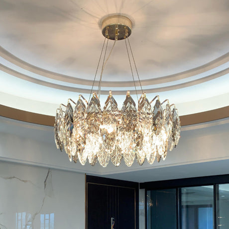 Luxury Crystal Leaf Chandelier for Elegant Interiors Image - 12