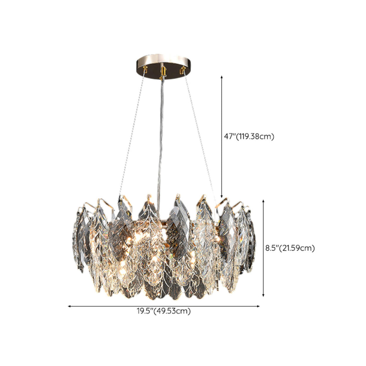 Luxury Crystal Leaf Chandelier for Elegant Interiors 