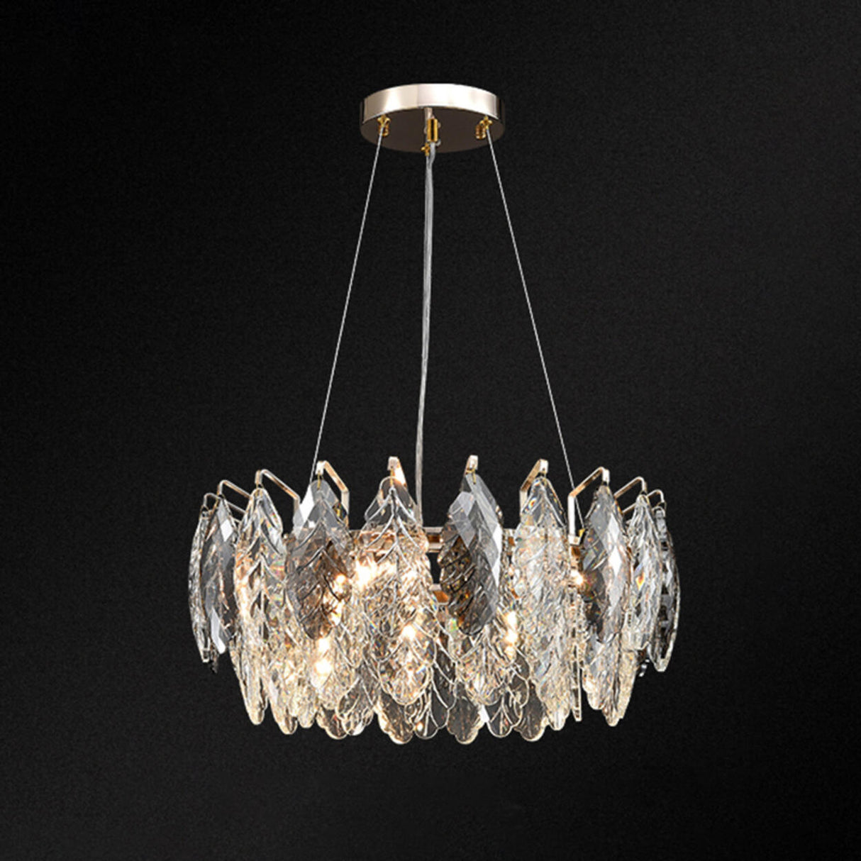 Luxury Crystal Leaf Chandelier for Elegant Interiors Image - 8