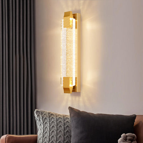 Luxury Crystal Rectangular Wall Sconce Image - 1