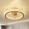 Luxury Crystal Ring 5 Blade Ceiling Fan with Light Image - 3