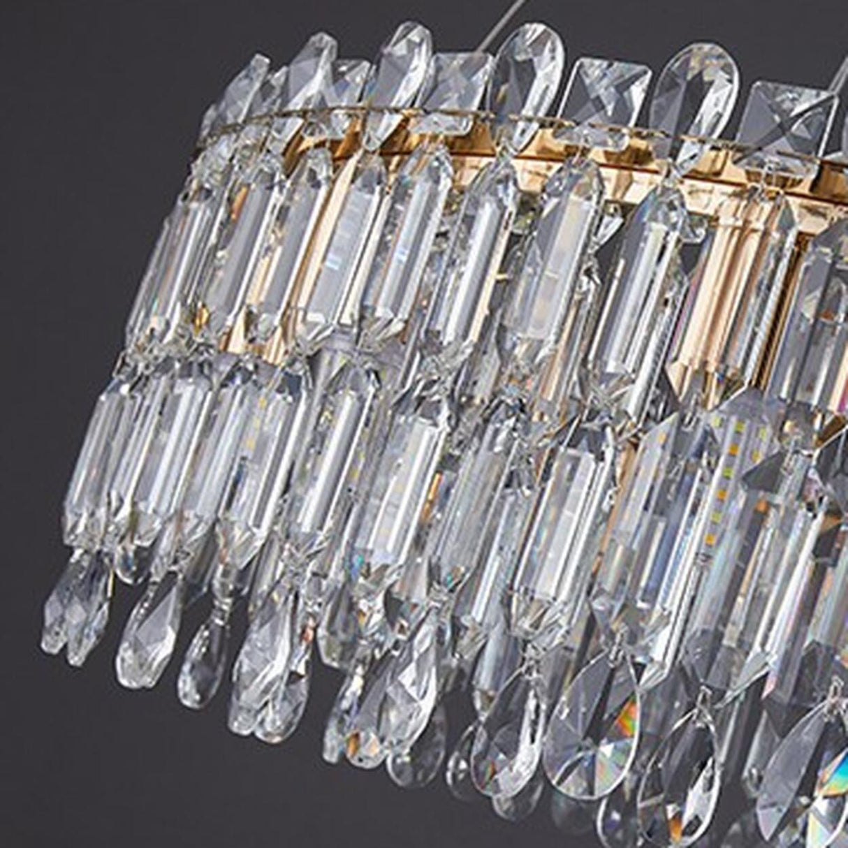 Luxury Crystal Round Chandelier  Adjustable Height Image - 10