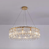 Luxury Crystal Round Chandelier  Adjustable Height Image - 2