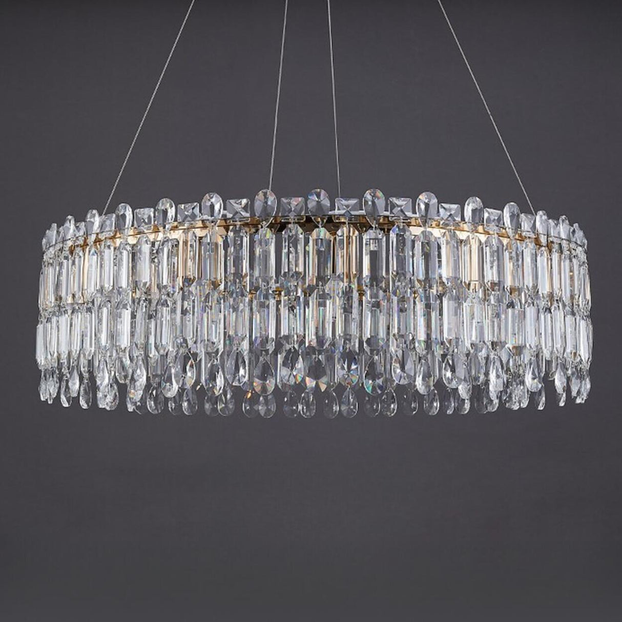 Luxury Crystal Round Chandelier  Adjustable Height Image - 8