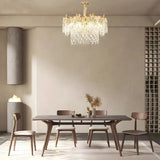 Luxury Crystal Tiered Drum Chandelier for Dining Room Image - 1