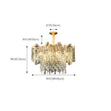 Luxury Crystal Tiered Drum Chandelier for Dining Room #size