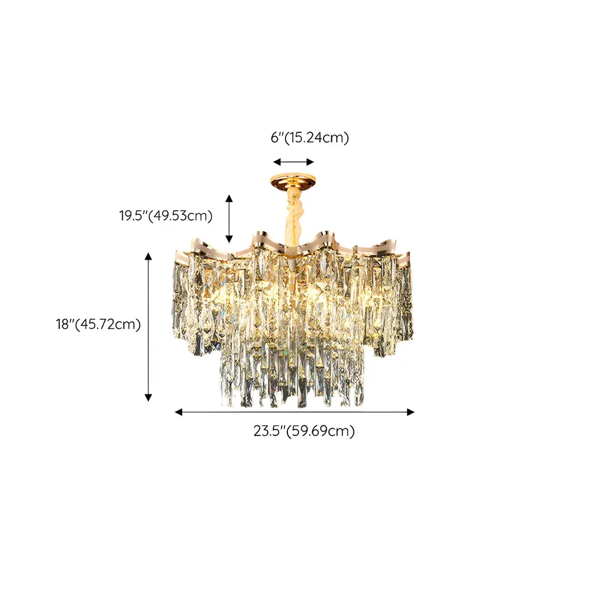 Luxury Crystal Tiered Drum Chandelier for Dining Room Image - 13