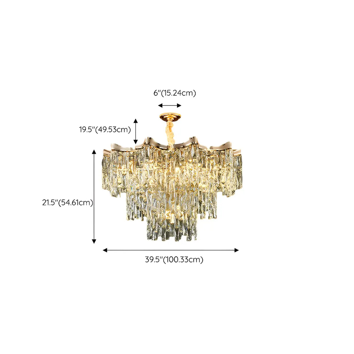 Luxury Crystal Tiered Drum Chandelier for Dining Room Image - 15