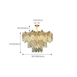 Luxury Crystal Tiered Drum Chandelier for Dining Room Image - 15