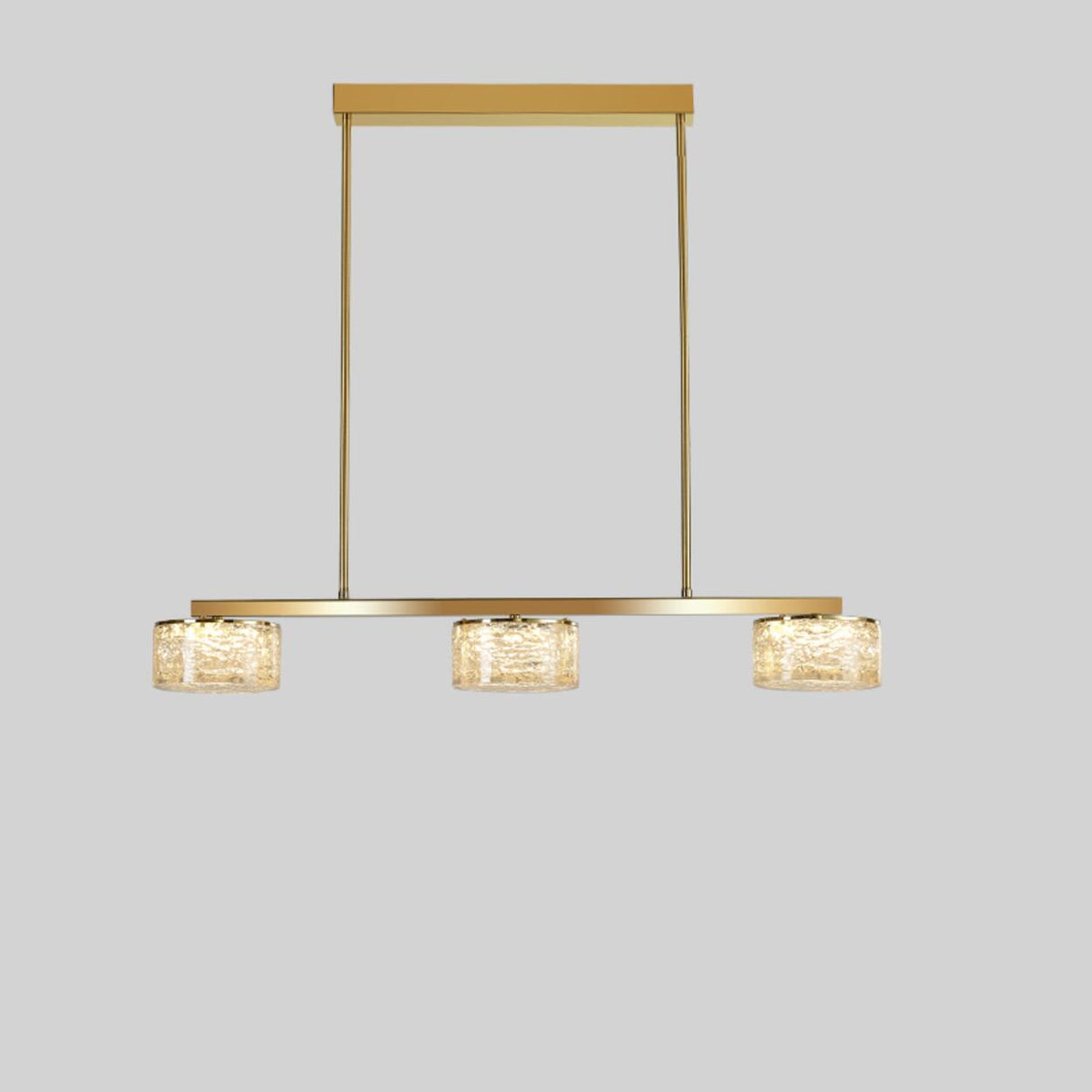 Luxury Cylinder 4-Light Gold Kitchen Pendant Light Image - 3