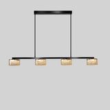 Luxury Cylinder 4-Light Gold Kitchen Pendant Light Image - 5