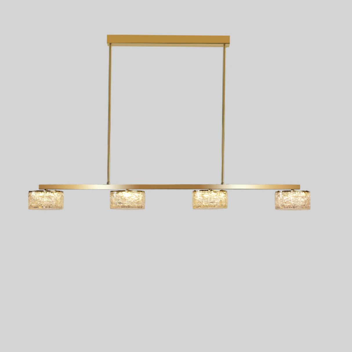 Luxury Cylinder 4-Light Gold Kitchen Pendant Light Image - 7