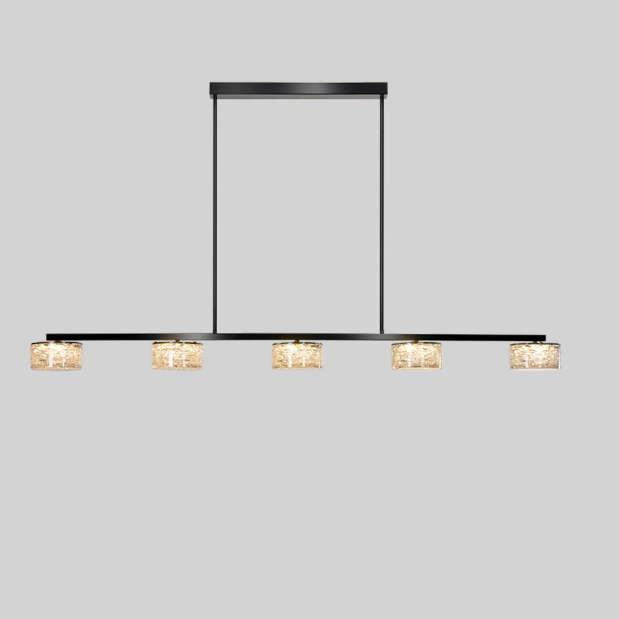 Luxury Cylinder 4-Light Gold Kitchen Pendant Light Image - 9