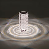 Luxury Faceted Design Pillar Crystal LED Table Lamp Image - 10