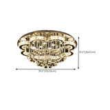 Luxury Flower Crystal Flush Mount Light Living Room Image - 16