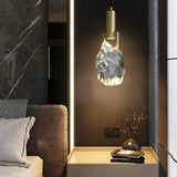 Luxury Geometric Clear Crystal Bedroom Pendant Light Image - 1