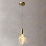 Luxury Geometric Clear Crystal Bedroom Pendant Light Image - 6