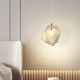 Luxury Geometric Transparent Glass Pendant Light Image - 2