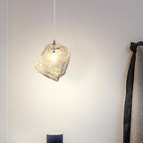 Luxury Geometric Transparent Glass Pendant Light Image - 4