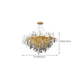 Luxury Gold Branch Crystal Raindrop Pendant Chandelier  Image - 13