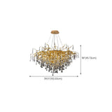 Luxury Gold Branch Crystal Raindrop Pendant Chandelier  Image - 14