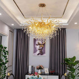 Luxury Gold Branch Crystal Raindrop Pendant Chandelier  Image - 4