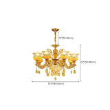 Luxury Gold Clear Crystal Chandelier Adjustable Height Image - 11