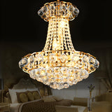 Luxury Gold Crystal Beaded Droplets Dome Bedroom Chandelier Image - 1