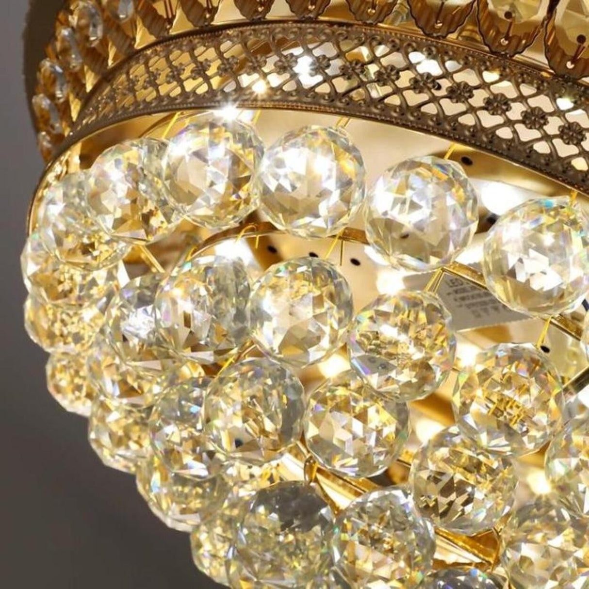 Luxury Gold Crystal Bowl Ceiling Fan with LED Light Image - 7