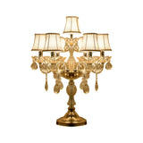 Luxury Gold Crystal Candelabra Multi-Light Table Lamp Image - 11