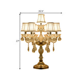 Luxury Gold Crystal Candelabra Multi-Light Table Lamp #size