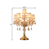 Luxury Gold Crystal Candelabra Multi-Light Table Lamp Image - 14