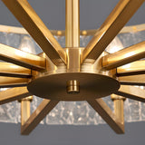 Luxury Gold Crystal Drum Pendant Chandelier Image - 11