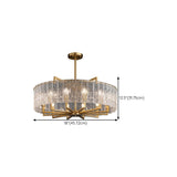 Luxury Gold Crystal Drum Pendant Chandelier #size