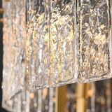 Luxury Gold Crystal Drum Pendant Chandelier Image - 8