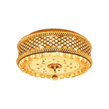 Luxury Gold Crystal Drum Small LED Flush Mount Light Image - 3