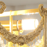 Luxury Gold Crystal Fringe Transparent Glass Chandelier  Image - 11