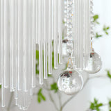 Luxury Gold Crystal Fringe Transparent Glass Chandelier  Image - 6