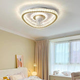 Luxury Gold Crystal Geometric Ceiling Fan with Light Image - 1