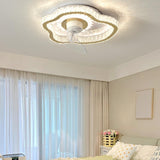 Luxury Gold Crystal Geometric Ceiling Fan with Light Image - 4