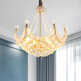 Luxury Gold Dome Crystal Balls Glass Beads Chandelier Image - 1