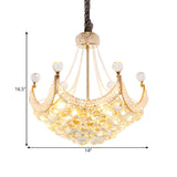 Luxury Gold Dome Crystal Balls Glass Beads Chandelier #size