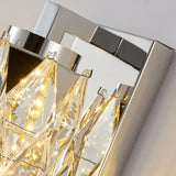 Luxury Gold Geometric Crystal Wall Light Fixture Image - 11