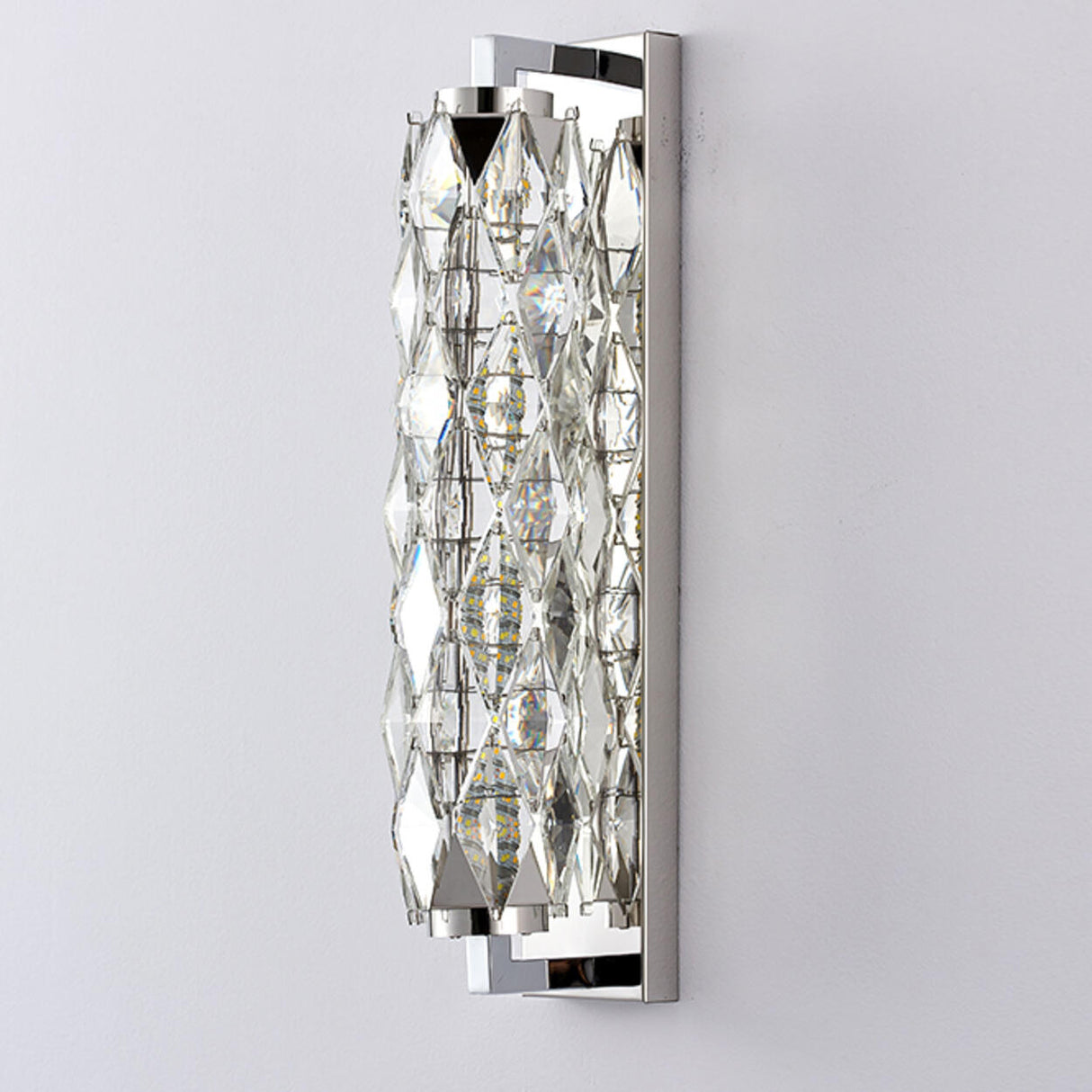 Luxury Gold Geometric Crystal Wall Light Fixture Image - 15