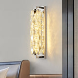 Luxury Gold Geometric Crystal Wall Light Fixture Image - 6